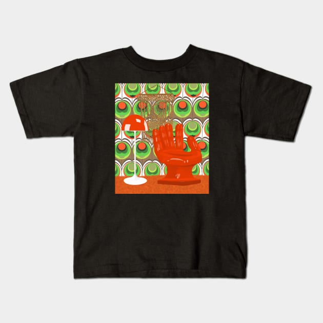 70s hand chair Kids T-Shirt by jenblove